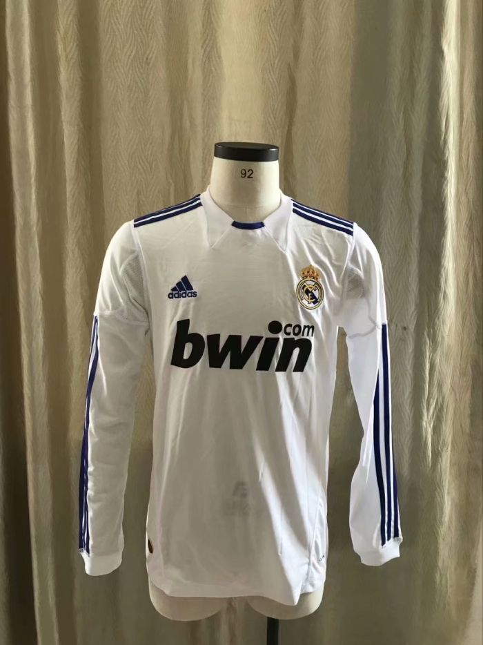 2010 / 2011 Real Madrid home long sleeve Soccer Jersey