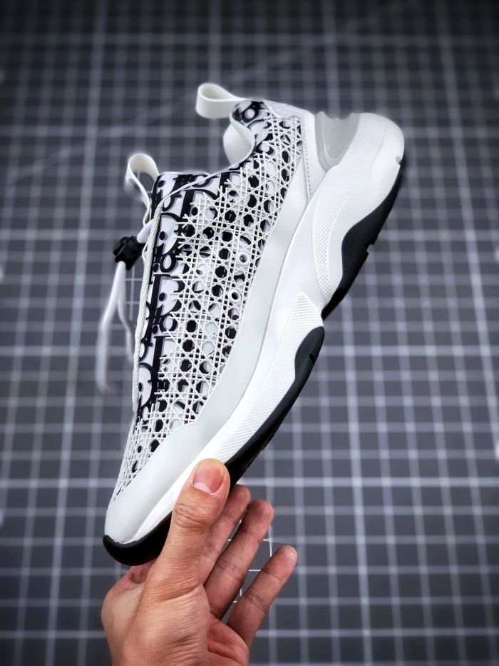 Dior 19ss new black and white rattan sneaker