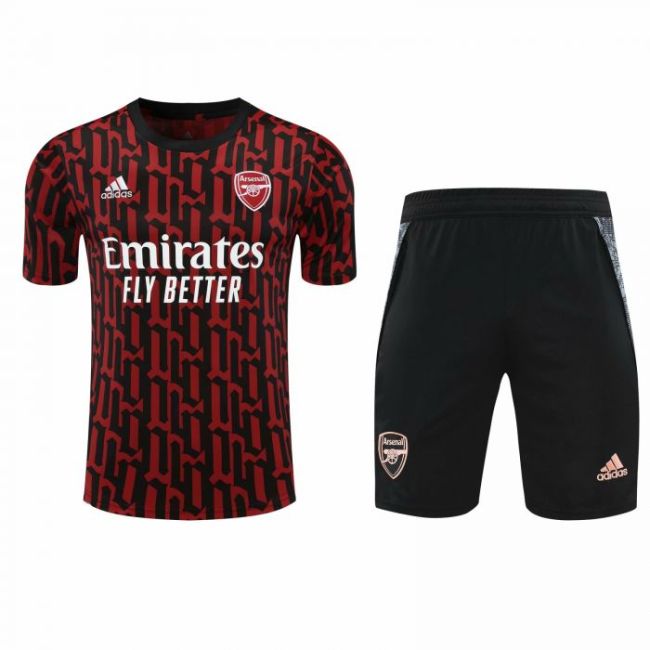 2021 Arsenal Red and Black Training Suit (Shirt + Pant)