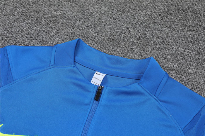 2021-2022 Tottenham Hotspur blue half pull training suit plus pants