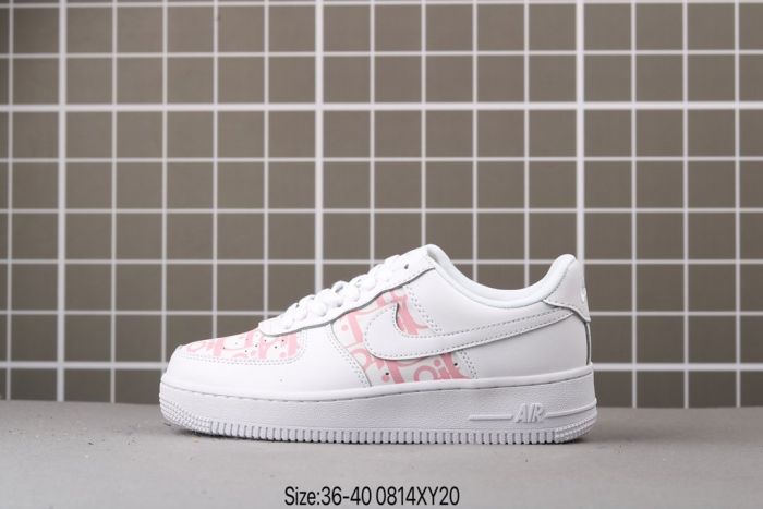 Nike Air Force One Dior co branded low top casual sneaker.