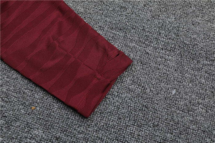 2021-2022 Barcelona Kids burgundy half pull training suit and pants