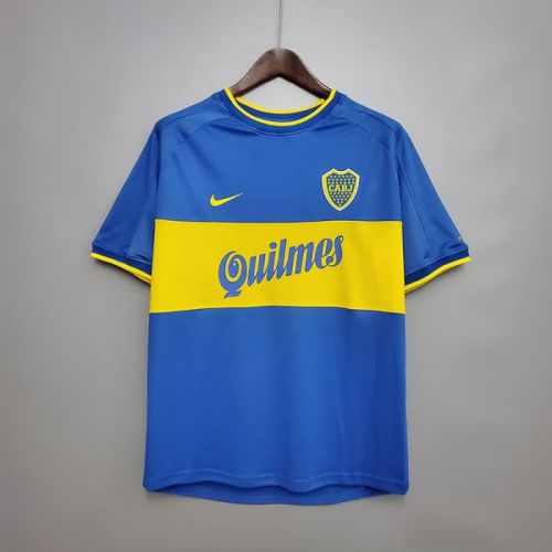 Retro Boca Juniors 99/00 home short sleeve training suit