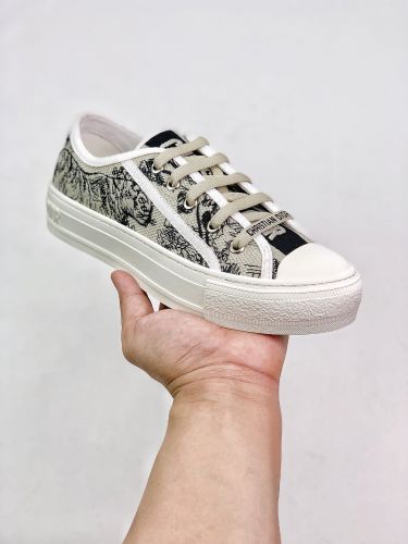 Dior logo 3D canvas shoes