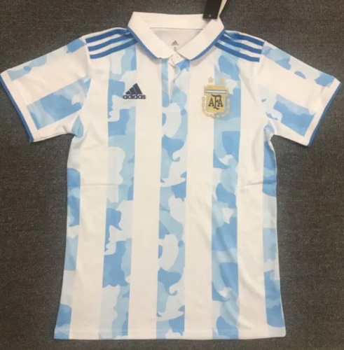 2021 Argentina Pre-Match Home Polo Shirt