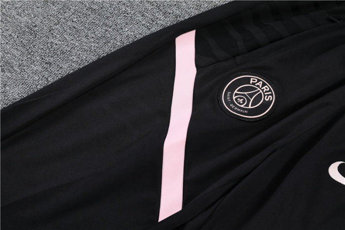 2021-2022 Paris Saint-Germain Black Powder Half Pull Training Suit and Pants