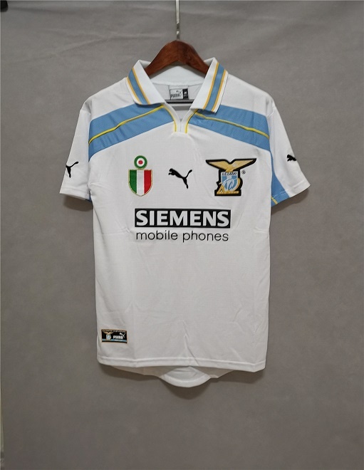 Lazio 00/01 Away White Soccer Jersey
