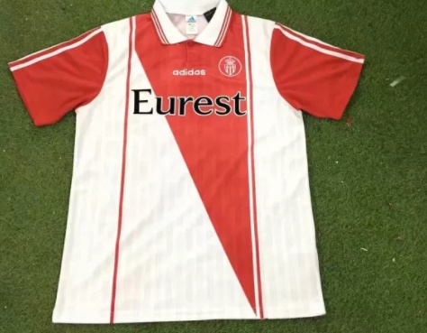 96-97 Adult Monaco home red retro soccer jersey football shirt