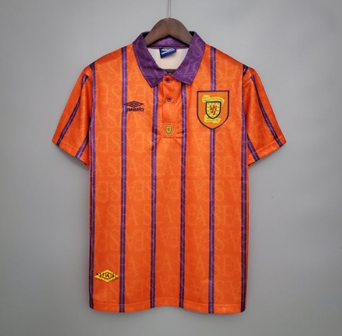 Retro Scotland 1994 away version short sleeve training suit
