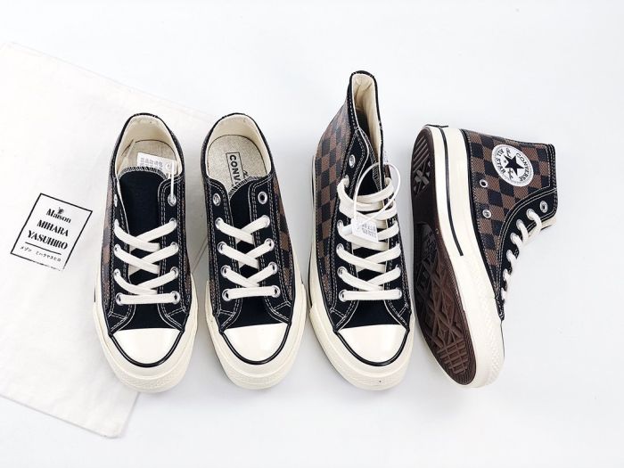Converse x Louis Vuitton canvas shoes