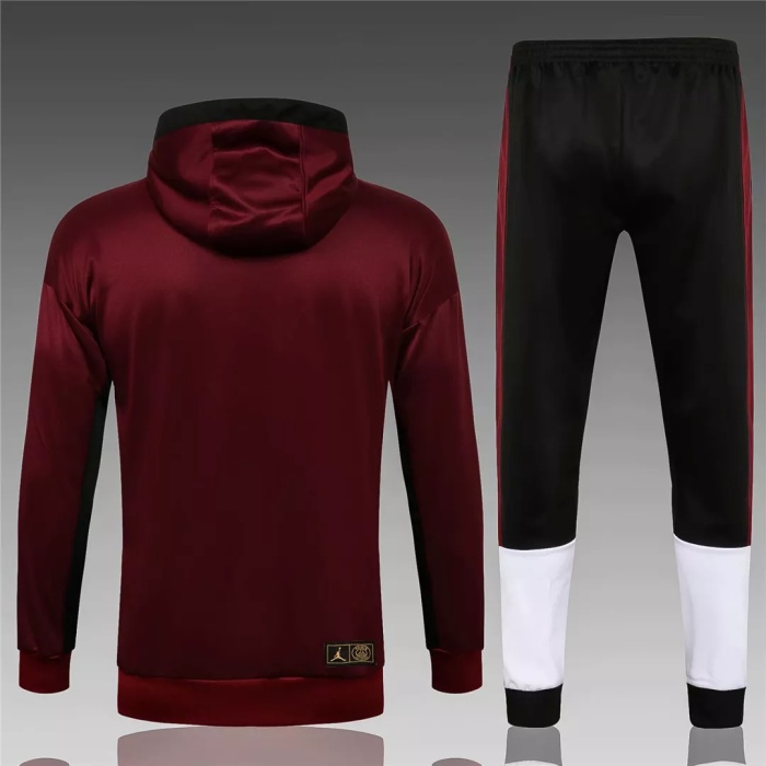 Kids PSG x Jordan Hoodie Jacket + Pants Training Suit Maroon 2021/22