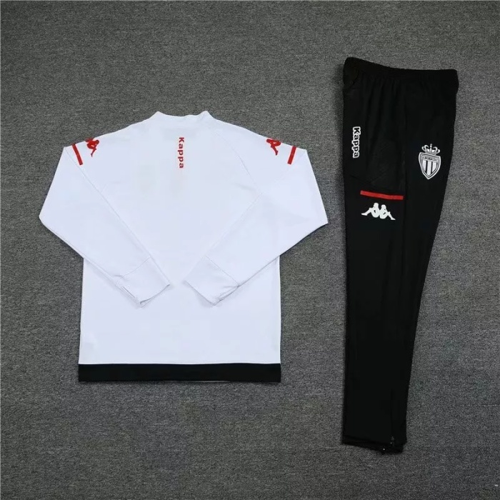 Mens AS Monaco Training Suit White 2021/22