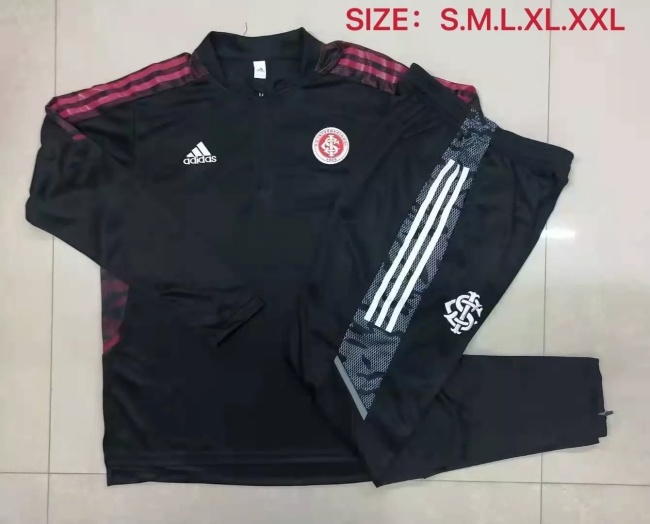 Mens S. C. Internacional Training Suit Black - Red 2021/22