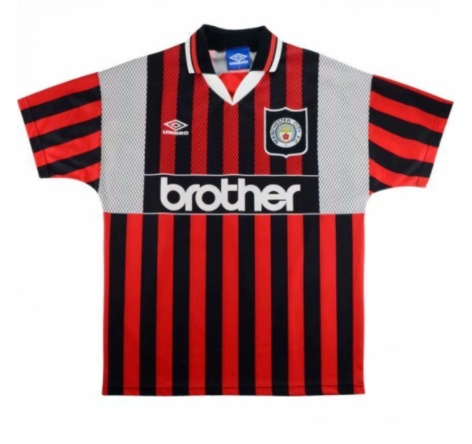 Manchester City 94/96 Away Red/Black Jersey
