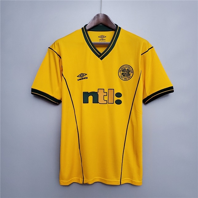 01-02 Celts Yellow Retro Jersey