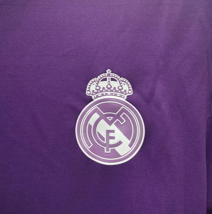 Real Madrid 16/17 Away Long Purple Soccer Jersey