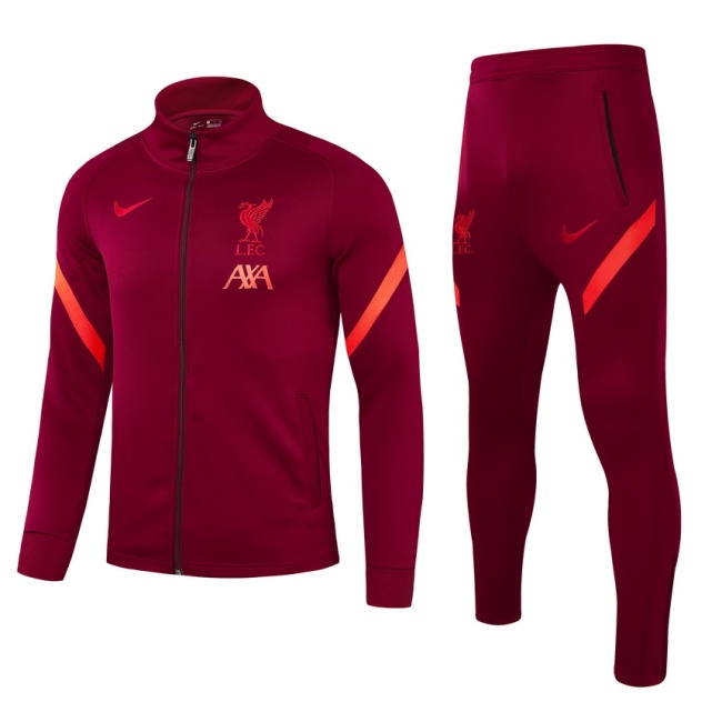 Kids Liverpool 21/22 Tracksuit - Dark Red