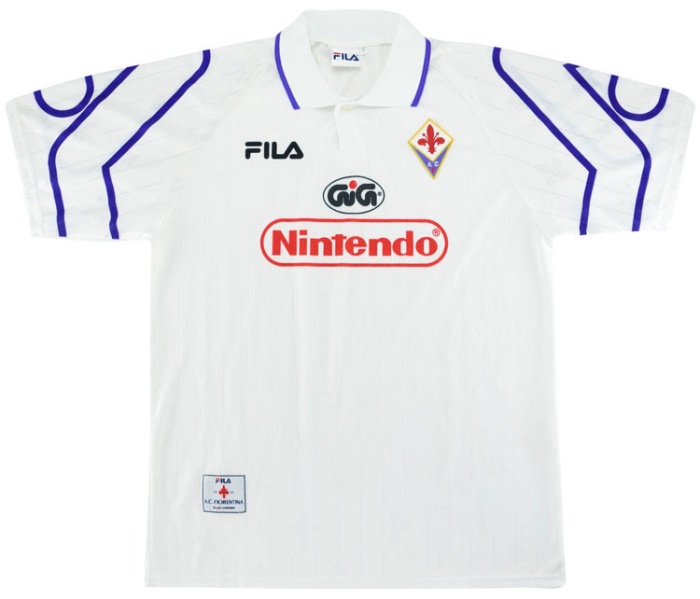 Fiorentina 97/98 Away White Soccer Jersey