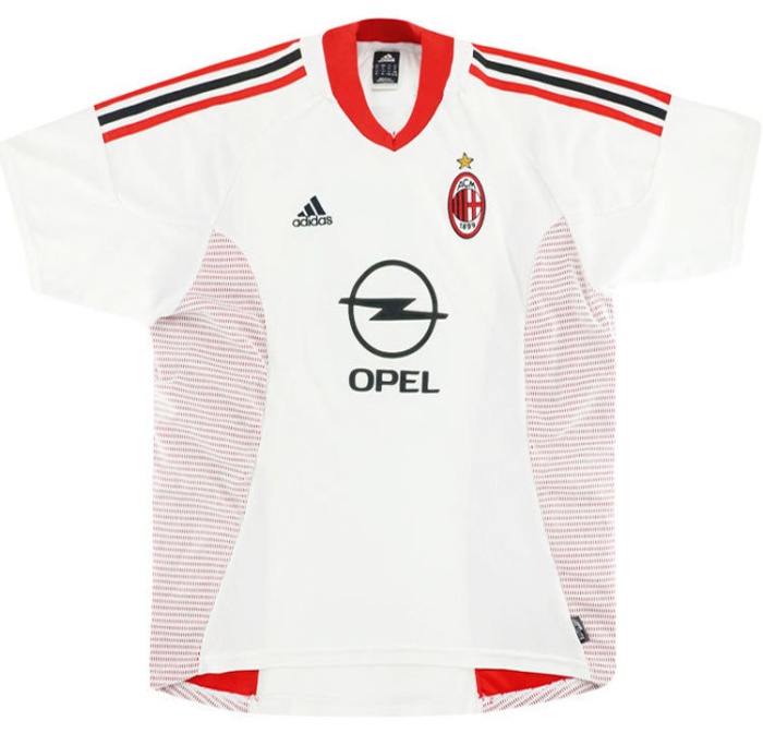 AC Milan 02/03 Away White Soccer Jersey
