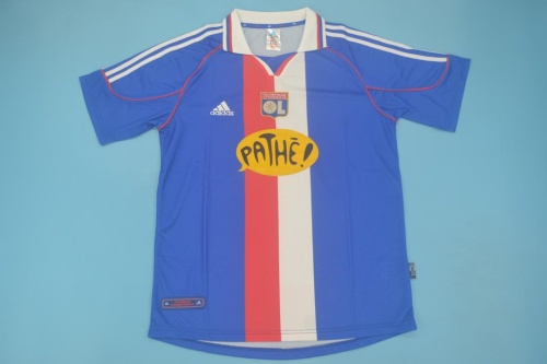 Lyon 99/00 Away Blue Soccer Jersey