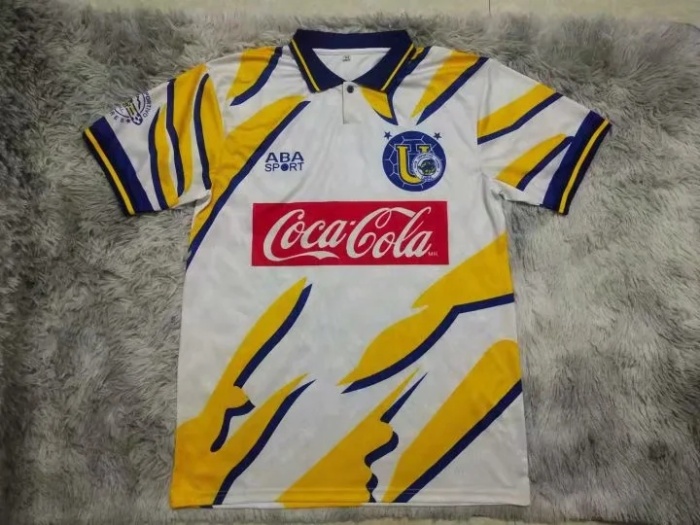 Tigres UANL 97/98 Away White/Yellow Soccer Jersey