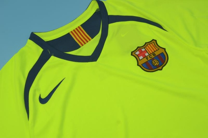 Barcelona 05/06 Away Long Green Soccer Jersey