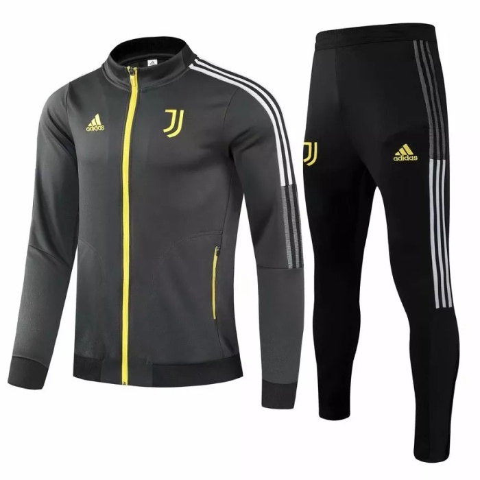 Mens Juventus Jacket + Pants Training Suit Grey 2021/22