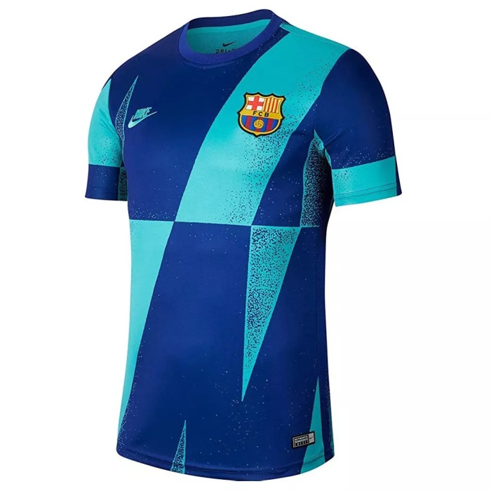 2021 2022 BARCELONA TRAINING BLUE SOCCER JERSEY SHIRT