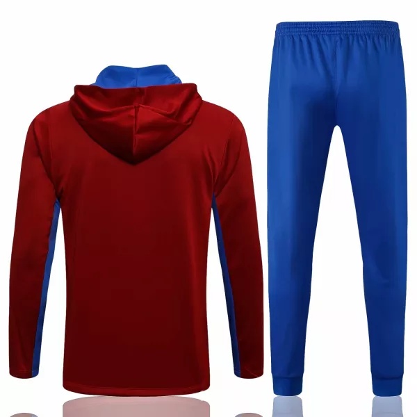 Mens Barcelona Hoodie Jacket + Pants Training Suit Red 2021/22