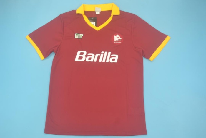 Roma 89/90 Home Soccer Jersey