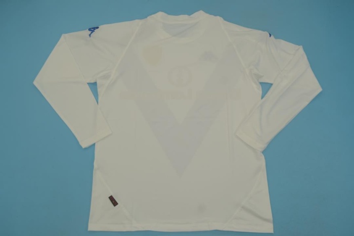 Brescia 03/04 Away White Long Soccer Jersey