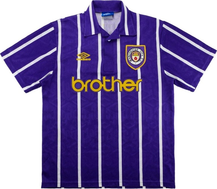 Manchester City 1993 Away Soccer Jersey