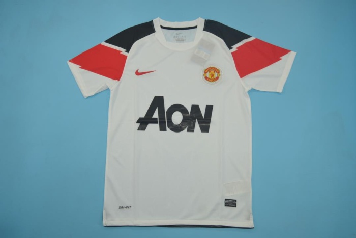 Manchester Utd 10/11 Away White Soccer Jersey