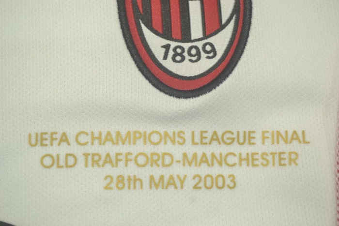 AC Milan 02/03 Away White Soccer Jersey