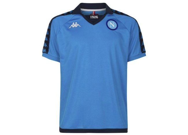 Napoli Kappa Retro Blue Soccer Jersey