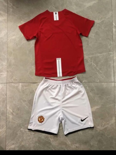 Kids-Manchester Utd 07/08 Home UCL Final Soccer Jersey