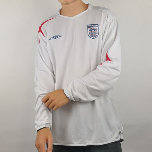 England 2006 World Cup Home Long Soccer Jersey