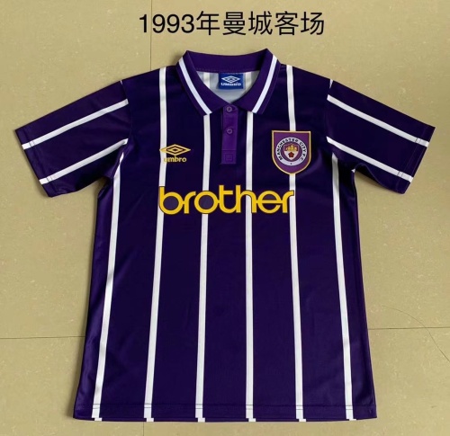 Manchester City 1993 Away Soccer Jersey