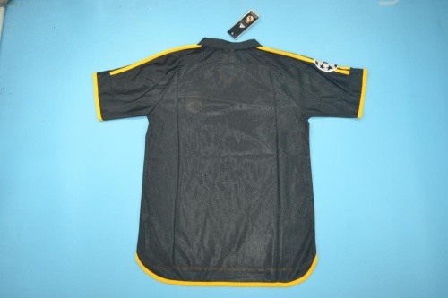 Real Madrid 99/00 Away Black Soccer Jersey