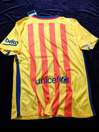 Barcelona 15/16 Away Yellow Soccer Jersey