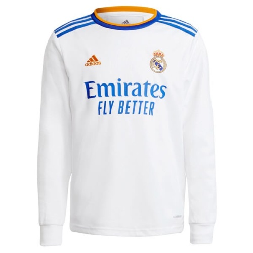 REAL MADRID HOME LONG SLEEVE SOCCER JERSEY 21/22