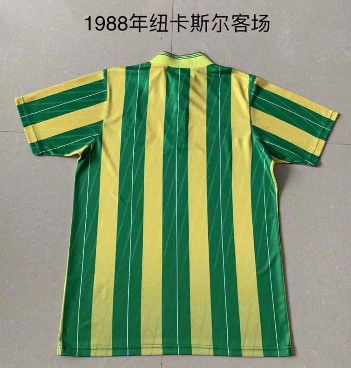 Newcastle 88/90 Away Green/Yellow Soccer Jersey