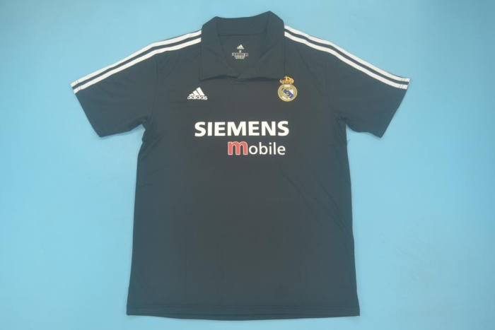 Real Madrid 02/03 Away Black Soccer Jersey