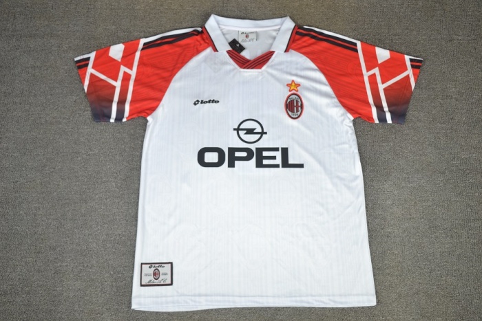 AC Milan 97/98 Away White Soccer Jersey