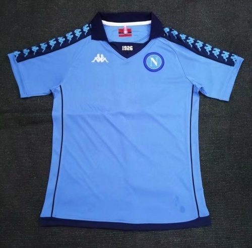 Napoli Kappa Retro Blue Soccer Jersey