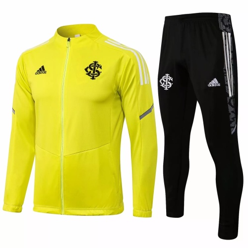 Mens S. C. Internacional Jacket + Pants Training Suit Yellow 2021/22