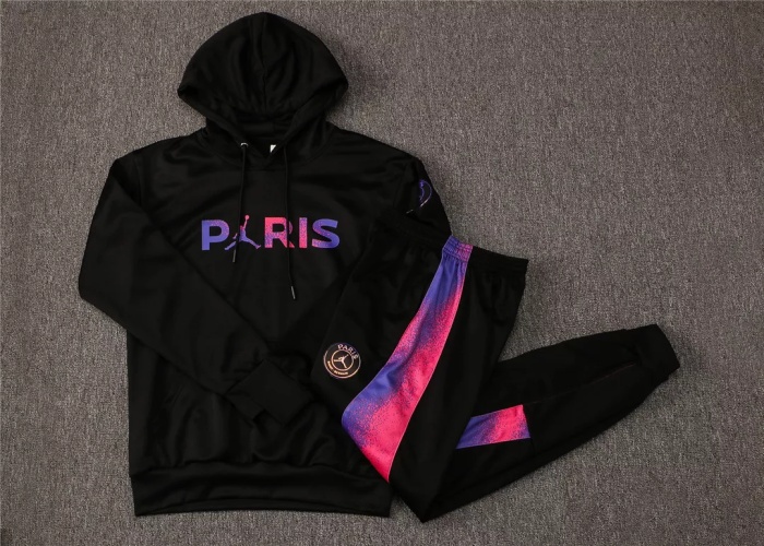 Kids PSG x JORDAN Hoodie Sweatshirt + Pants Suit Black 2021/22