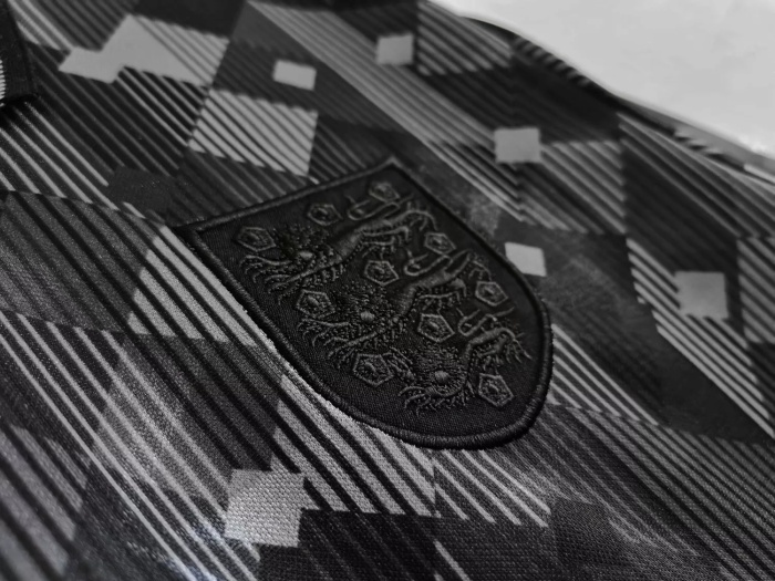 1990 England Black Retro Jersey Without UMBRO Brand