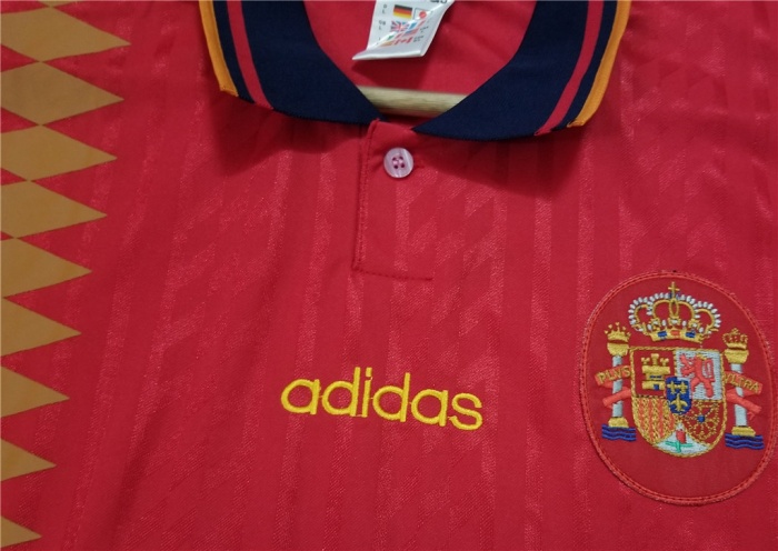 Spain 1994 World Cup Home Soccer Jersey