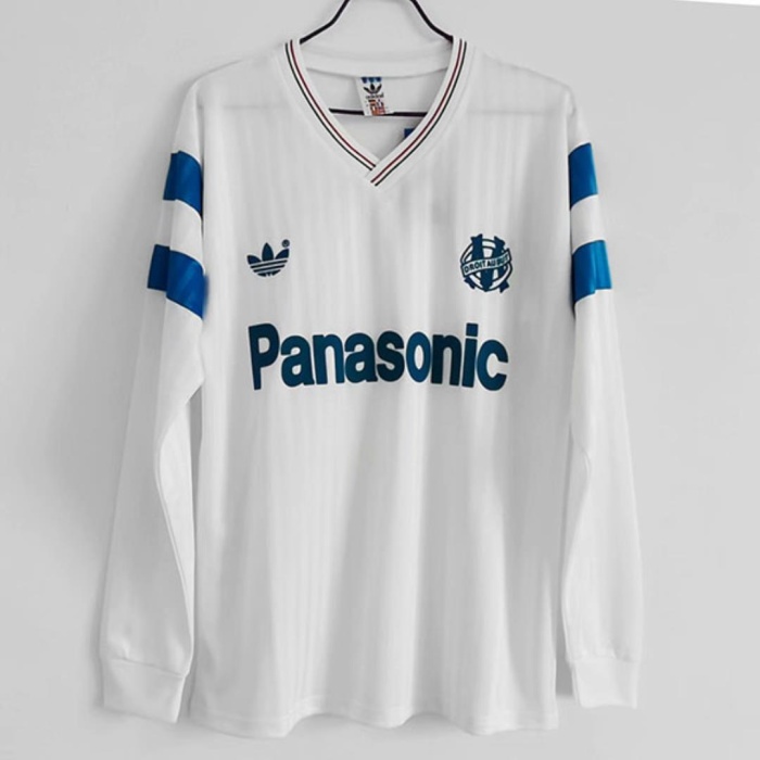 Marseille 90/91 Home Long Soccer Jersey